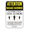 Signmission Public Safety Sign-Massage Customers Practice Social Distancing, Heavy-Gauge, 12" H, A-1218-25366 A-1218-25366 - alternate 1